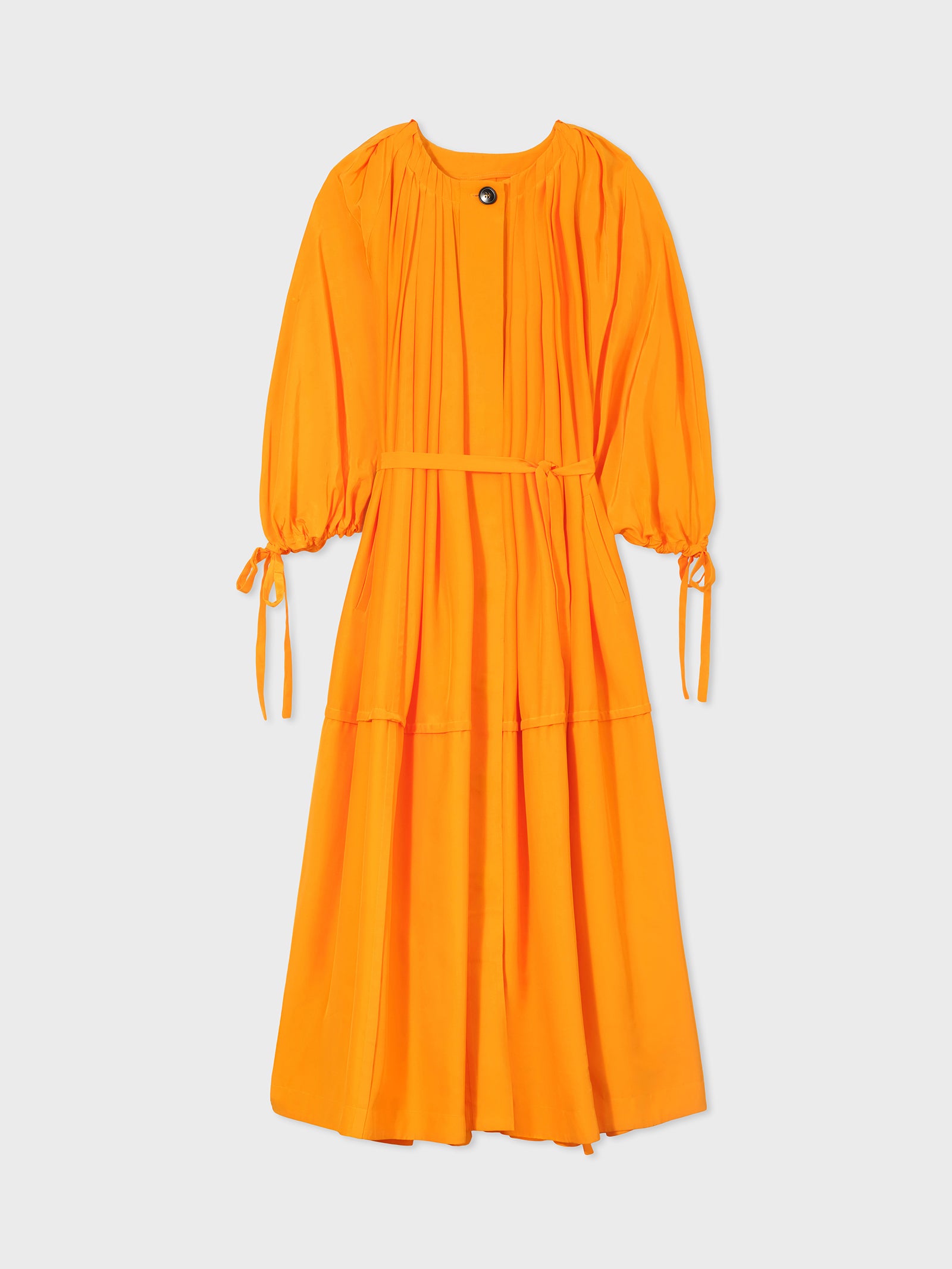Bubble Dress in Viscose Habotai - Orange - CO Collections