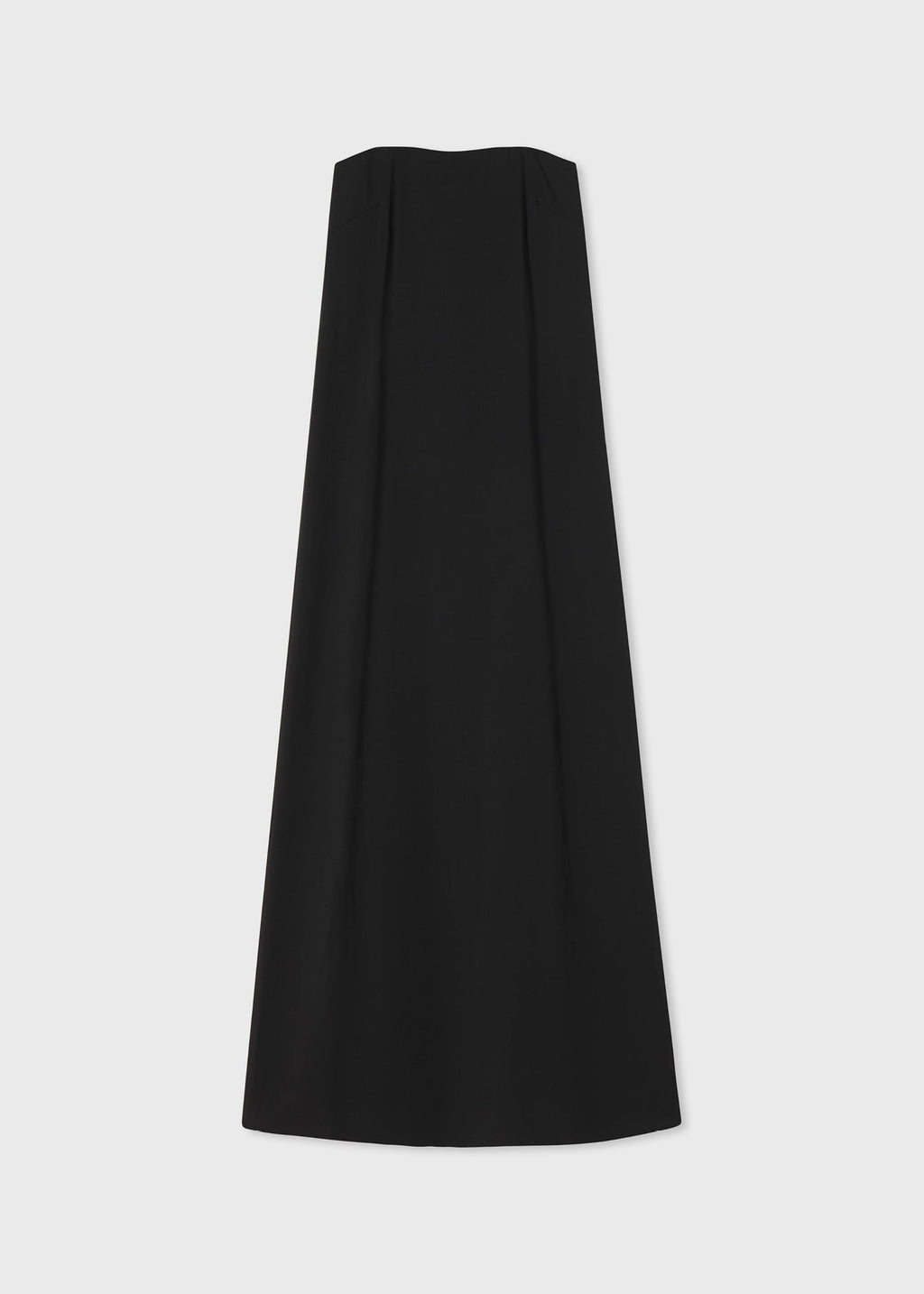 Strapless Column Dress in Viscose Crepe - Black - CO