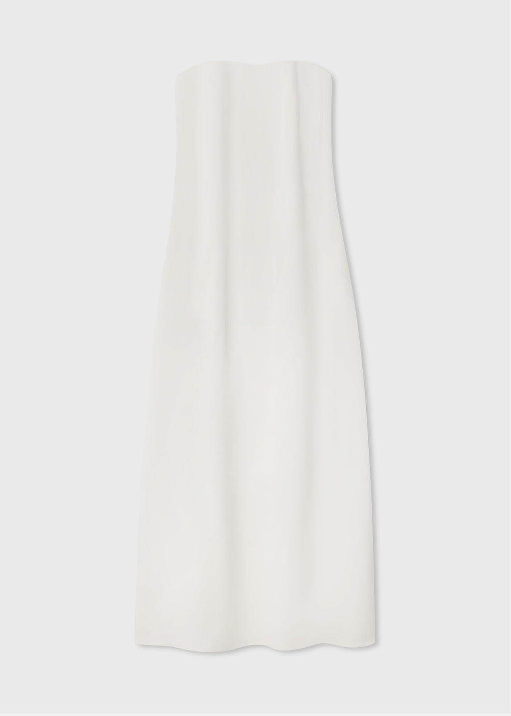 Strapless Column Dress in Viscose Crepe - Ivory - CO