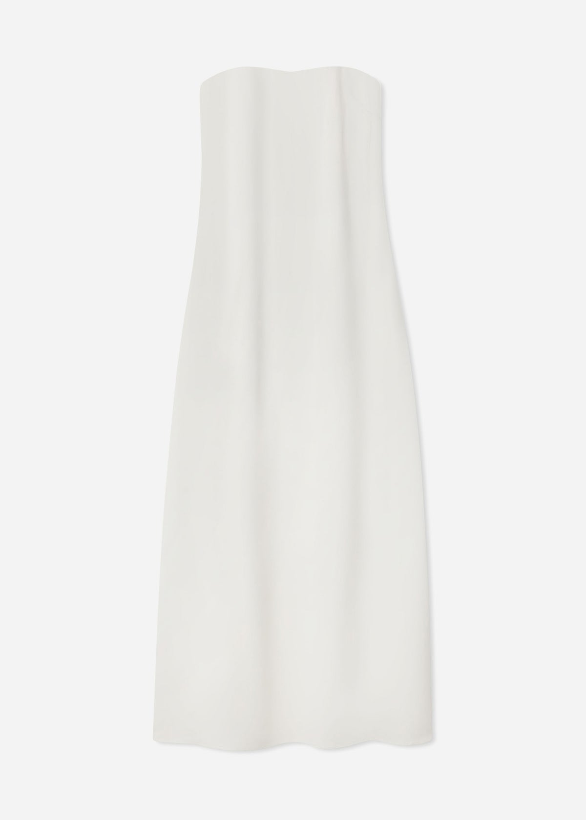 Strapless Column Dress in Viscose Crepe - Ivory, image 3 of 3