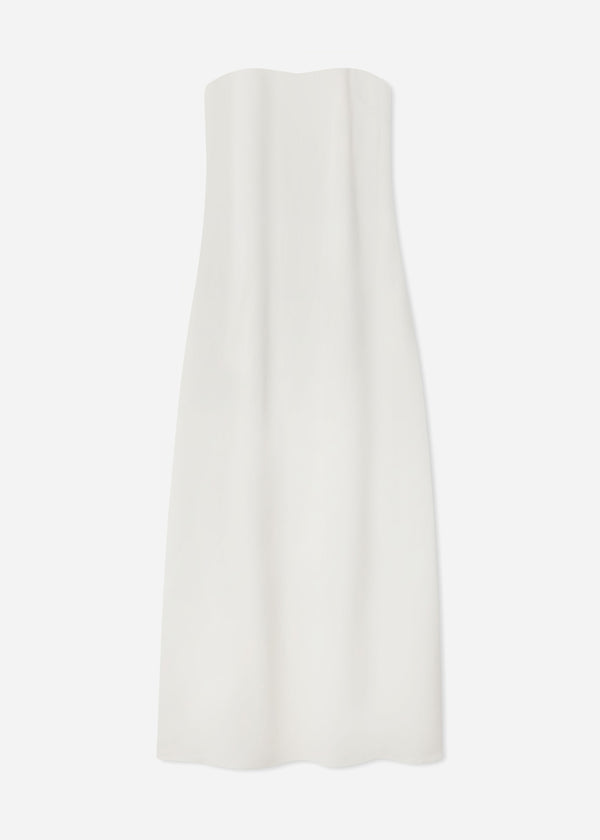Strapless Column Dress in Viscose Crepe - Ivory - CO