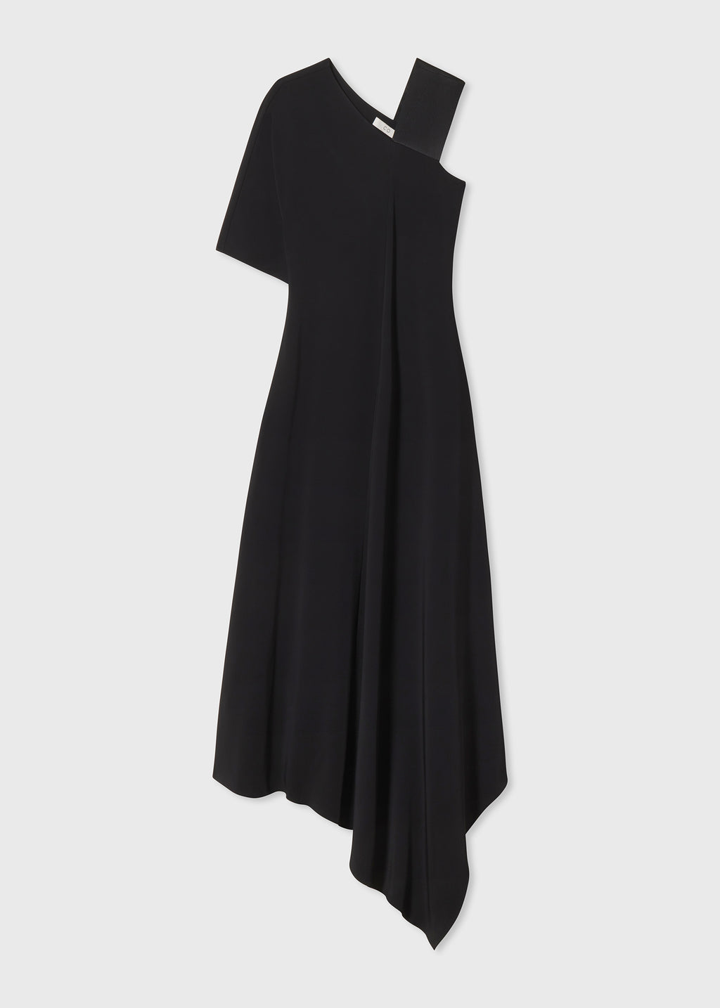 Napkin Dress in Stretch Viscose Crepe - Black - CO