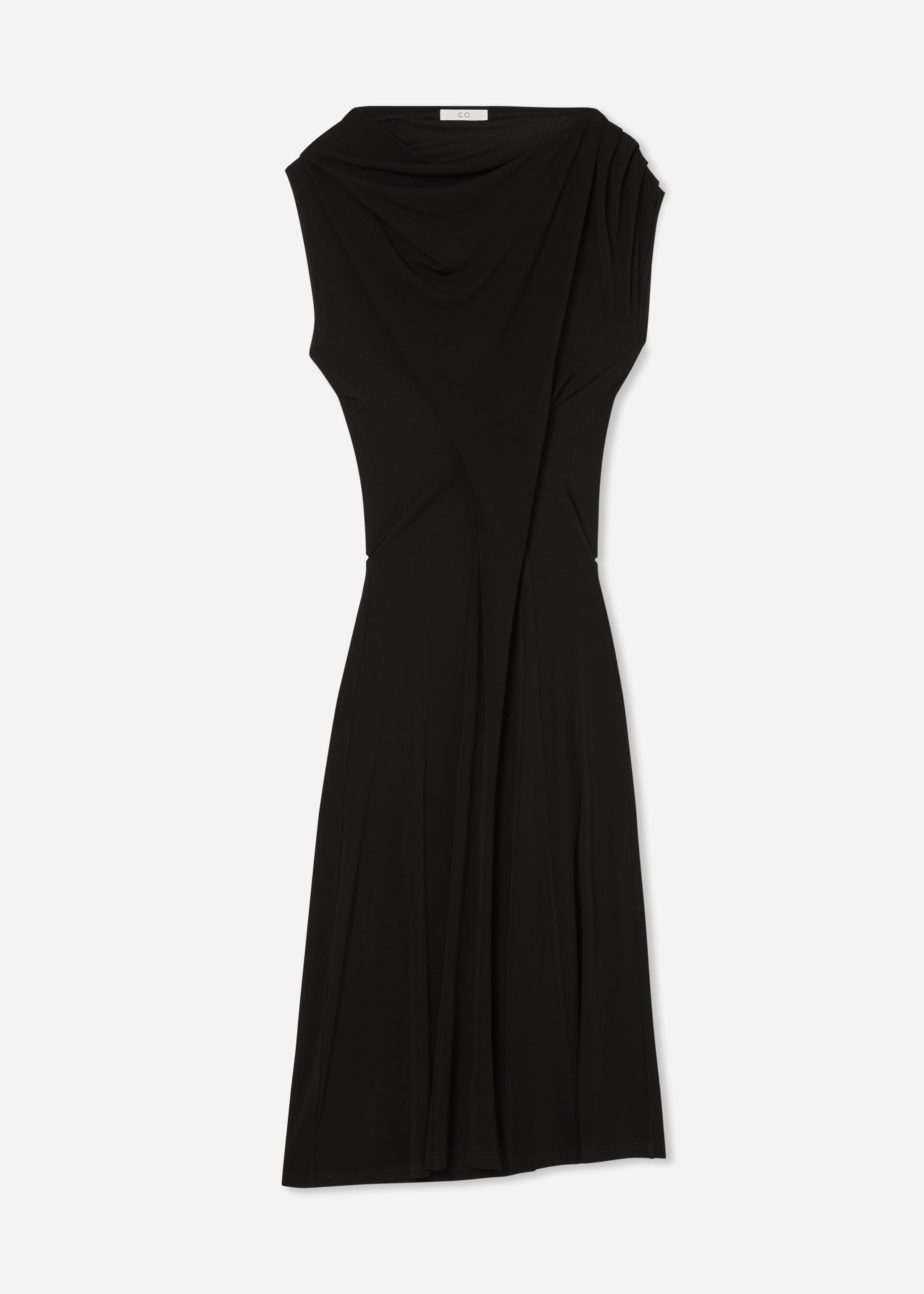 Co Women's Draped Off Shoulder Dress - Black - Size L Co Women's Draped Off Shoulder Dress - Black - Size L