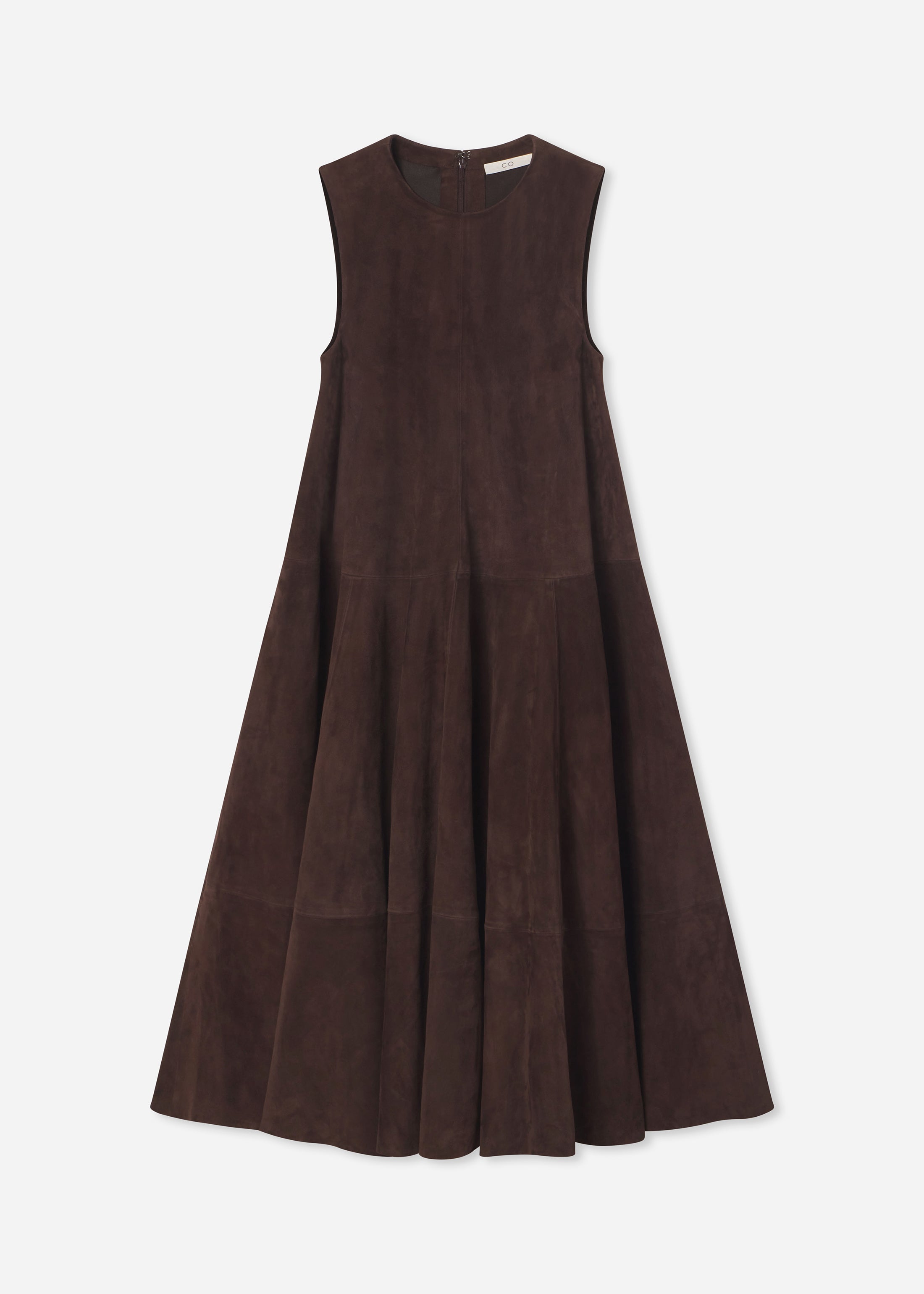 Aline Tank Dress in Suede - Chocolate