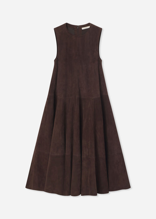 Aline Tank Dress in Suede - Chocolate, image 4 of 4