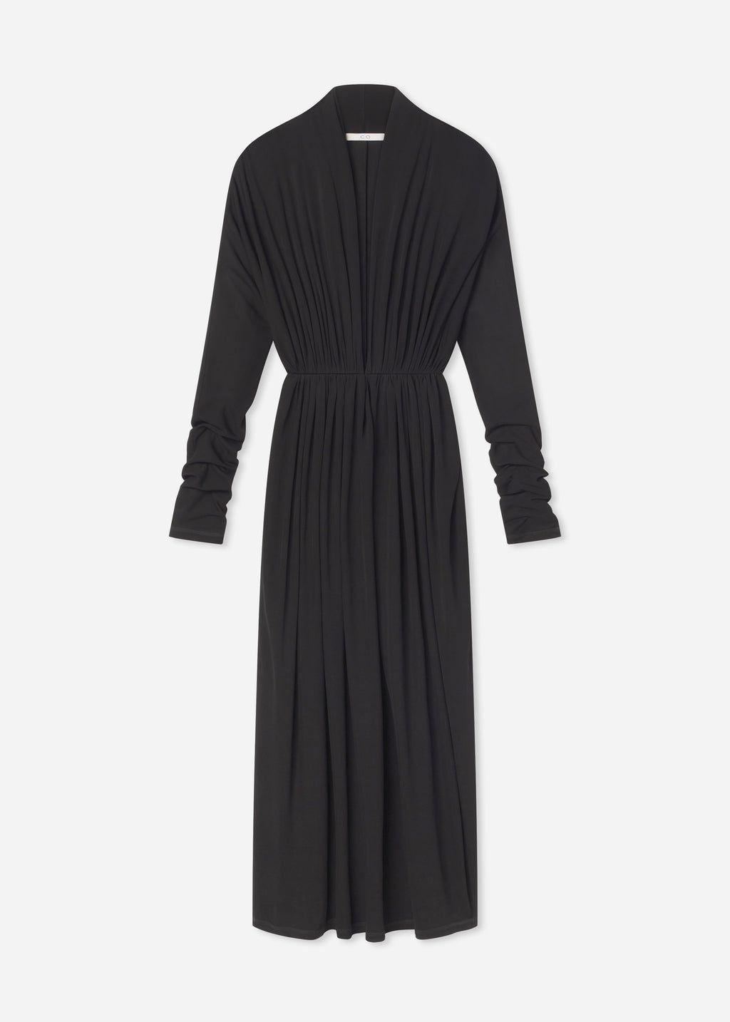 Gathered Dress in Jersey - Black, image 3 of 3