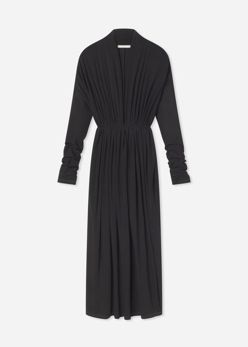 Gathered Dress in Jersey - Black, image 3 of 3
