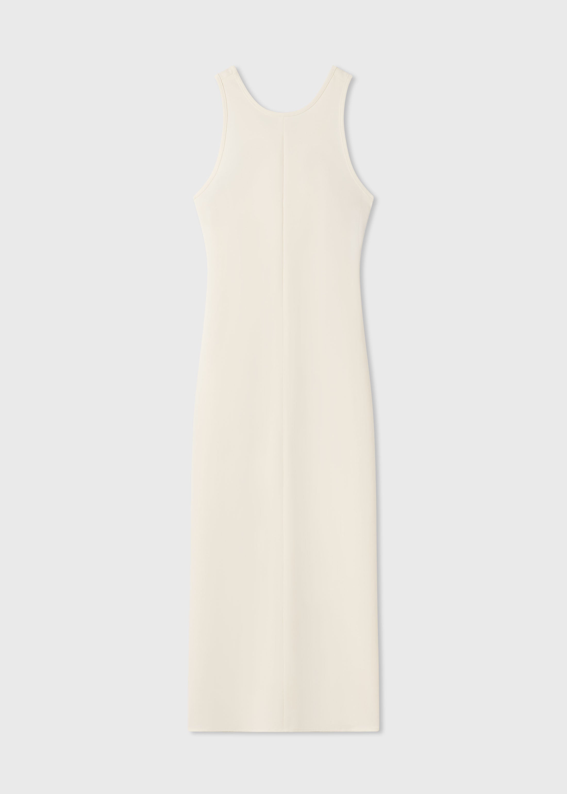 Racer Back Tank Dress in Cotton - Milk