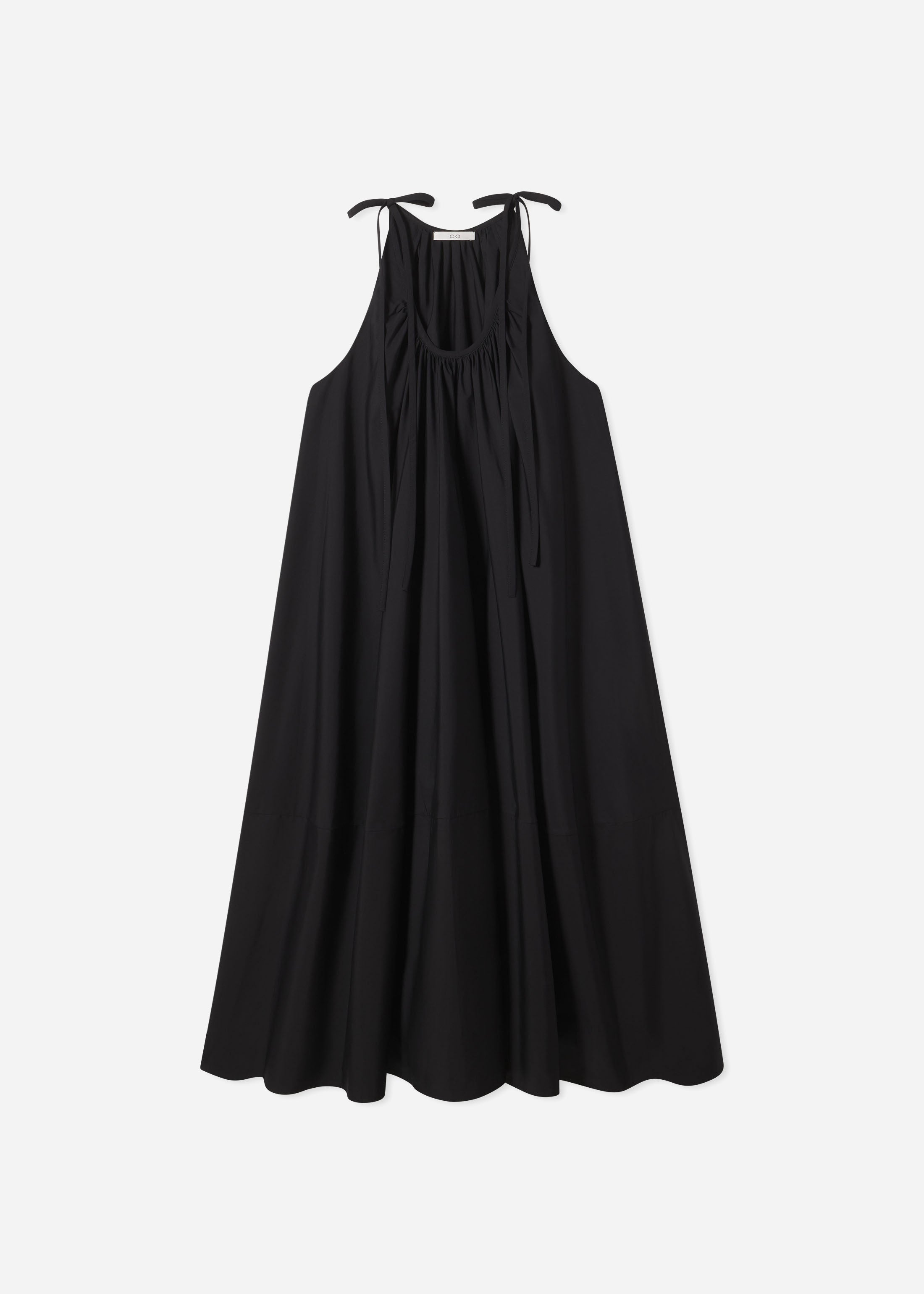 Co Gathered Midi Dress - Black - M Co Gathered Midi Dress - Black - M