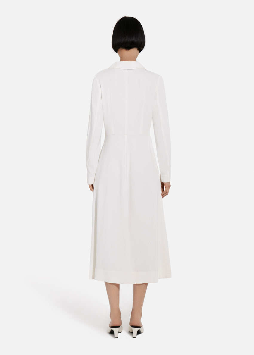 Co's Long Sleeve Shirt Dress | Crepe