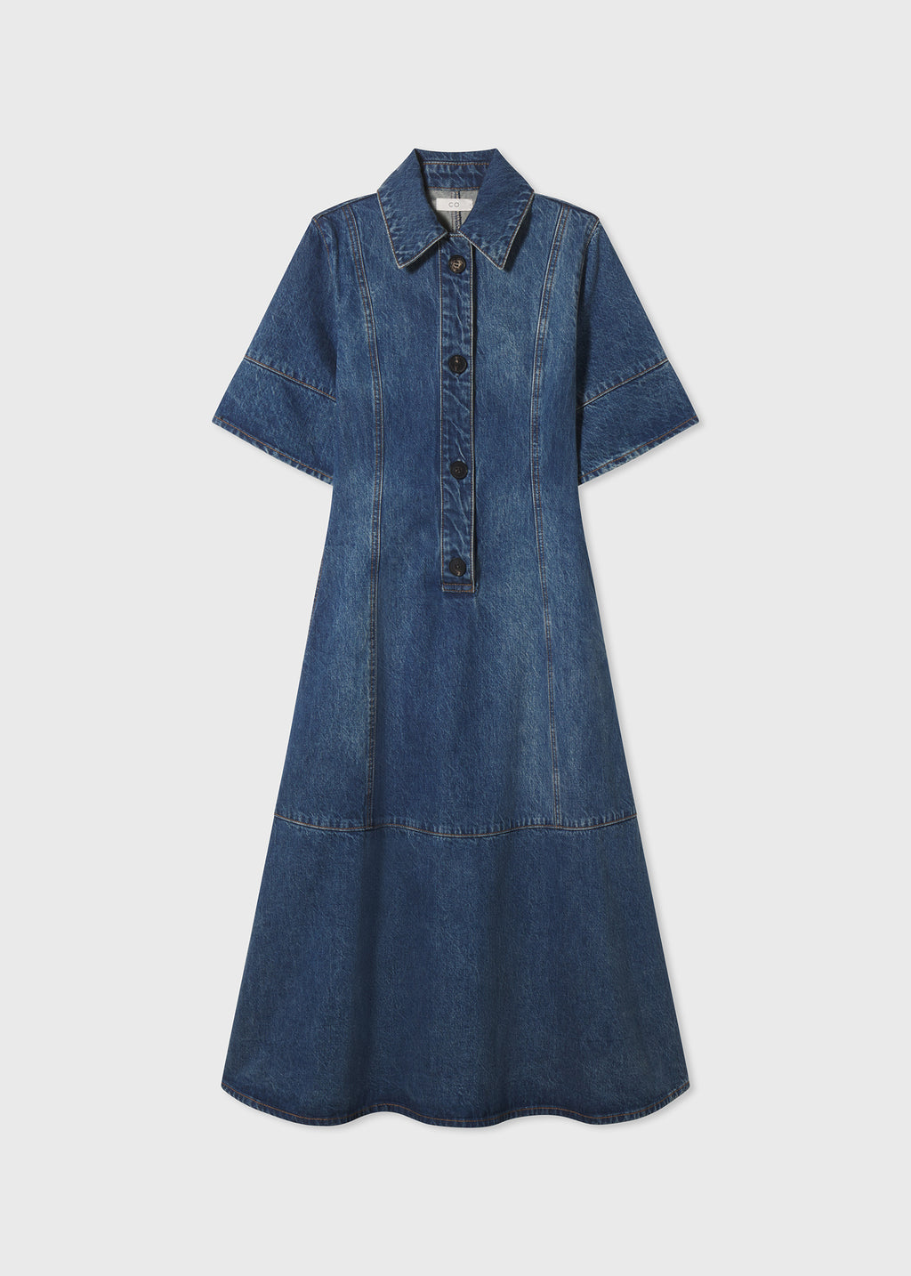 Midi Denim Dress  - Indigo - CO