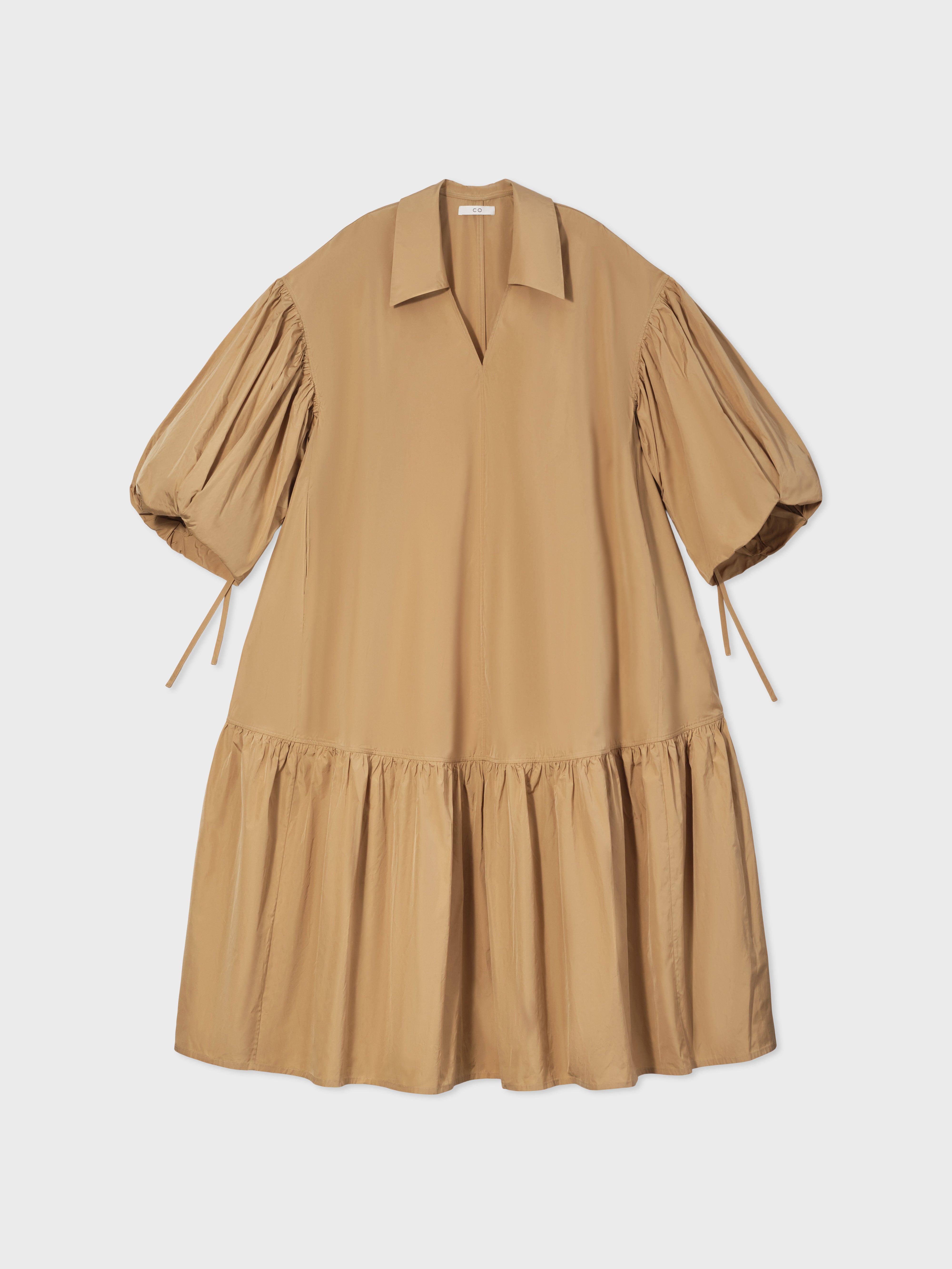 Volume Dress in Taffeta - Butterscotch - CO Collections