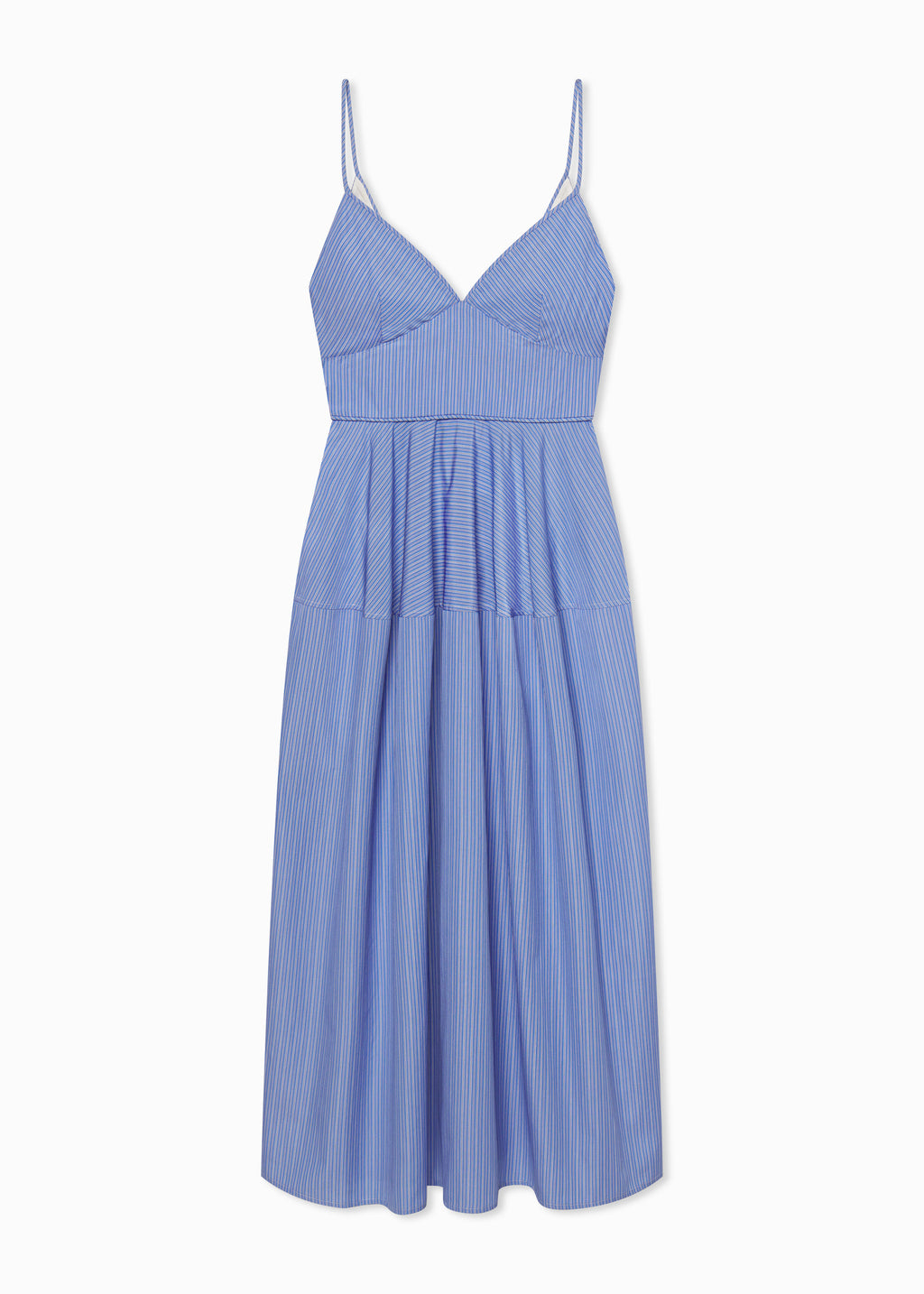 Striped Camisole Dress in Cotton - Blue Multi - CO