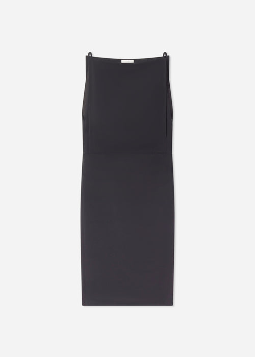 Bateau Shift Dress in Crepe - Black, image 5 of 5