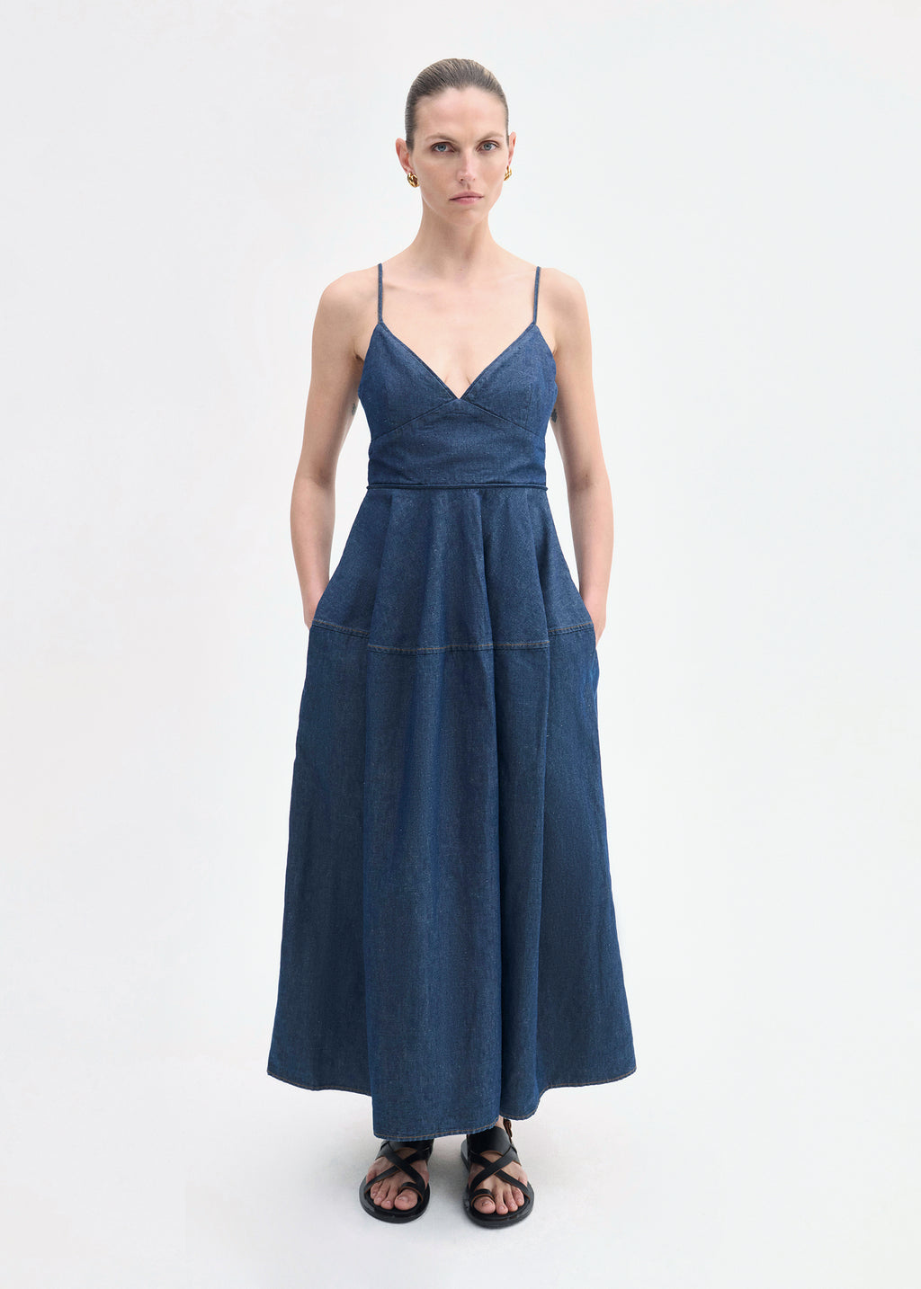 Camisole Dress in Chambray - Indigo - CO
