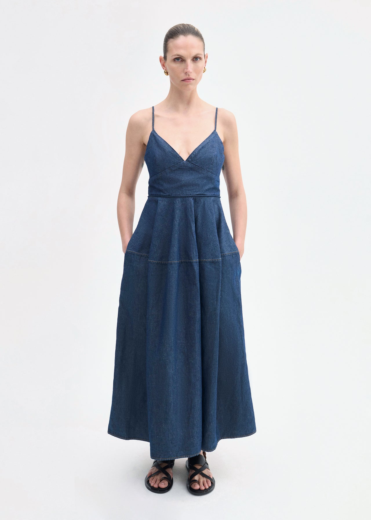 Camisole Dress in Chambray - Indigo - CO