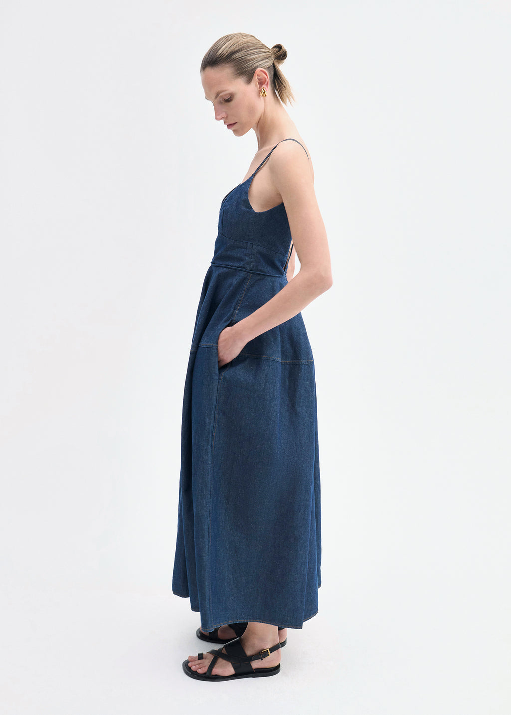 Camisole Dress in Chambray - Indigo - CO