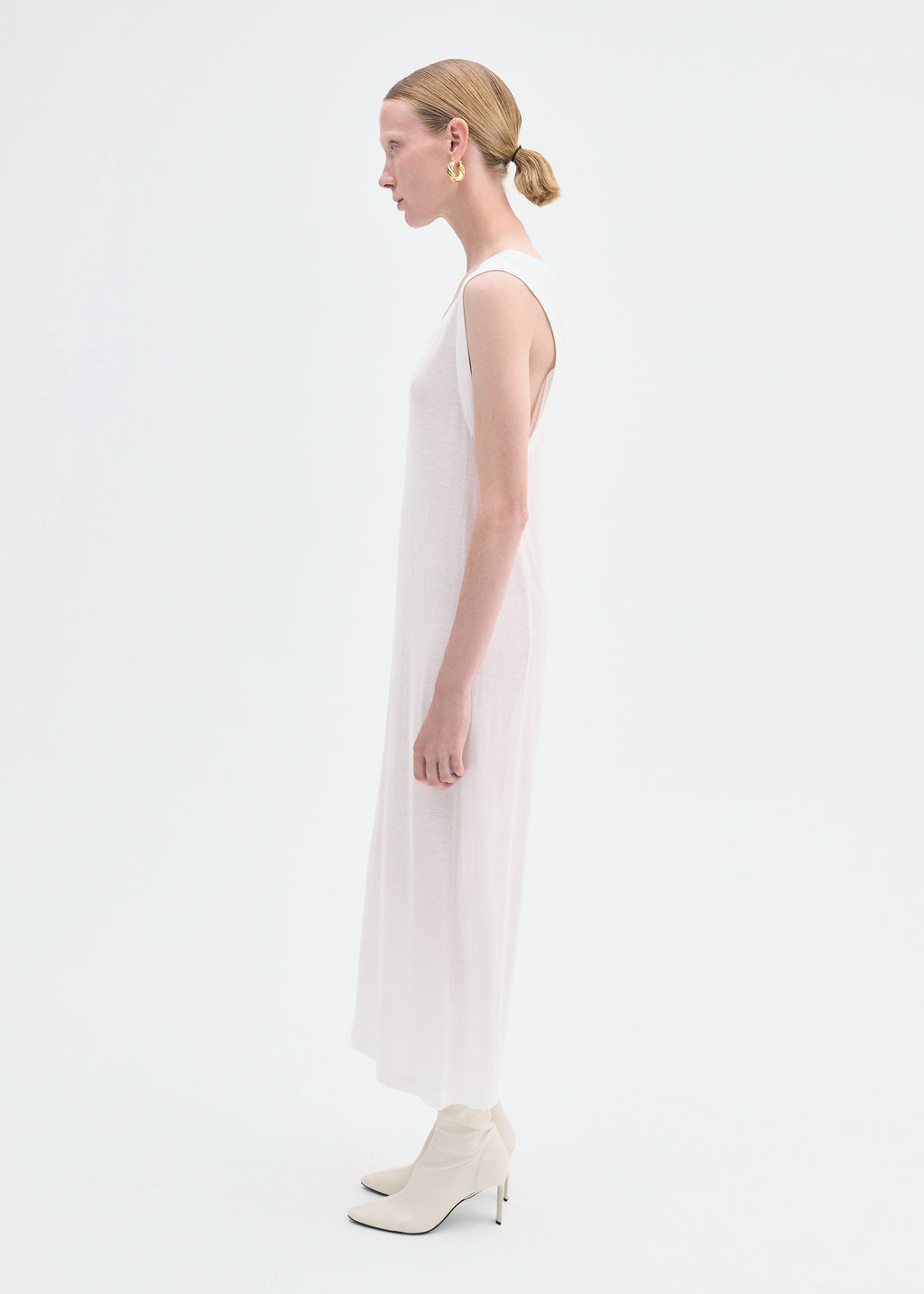 Tank Dress in Slub Jersey - Ivory - CO