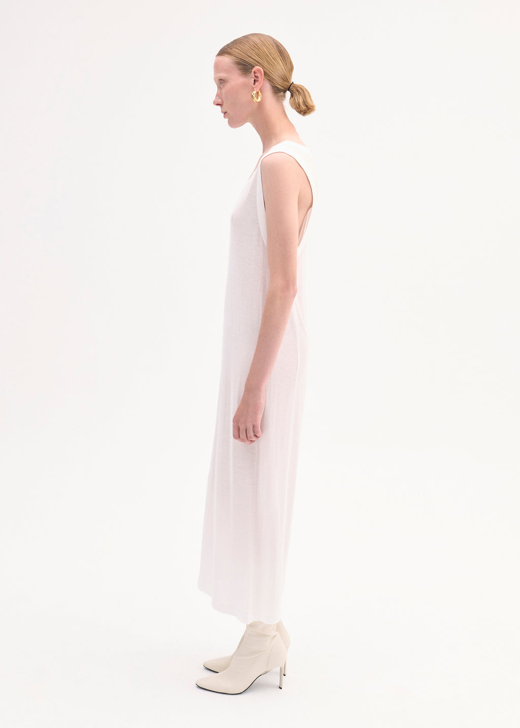 Tank Dress in Slub Jersey - Ivory - CO