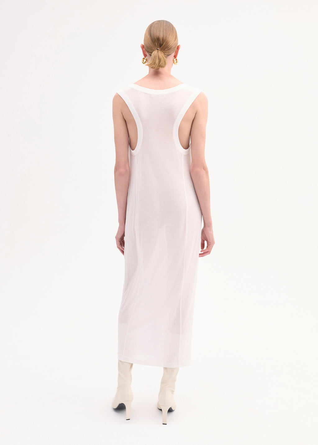 Tank Dress in Slub Jersey - Ivory - CO