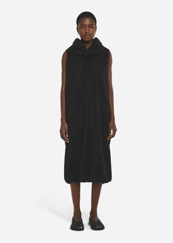 Cloud Collar Tank Dress in Cotton - Black - CO