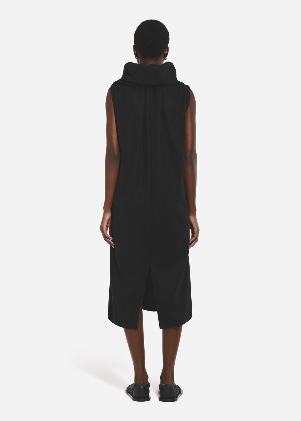 Cloud Collar Tank Dress in Cotton - Black - CO