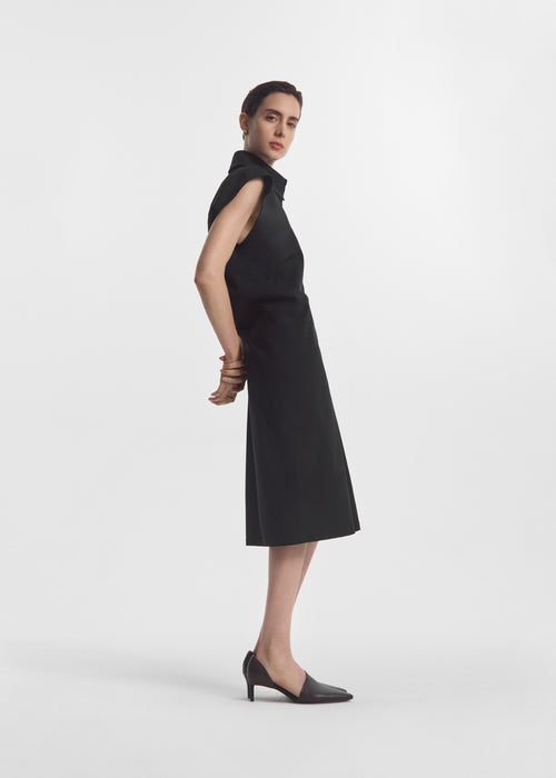 Banana Cut Shirt Dress - Black, image 4 of 5