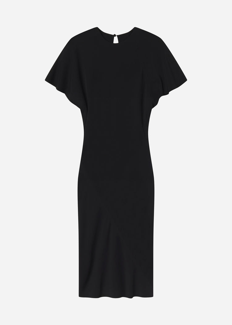 Twisted Knot Dress in Viscose Crepe - Black, image 4 of 4