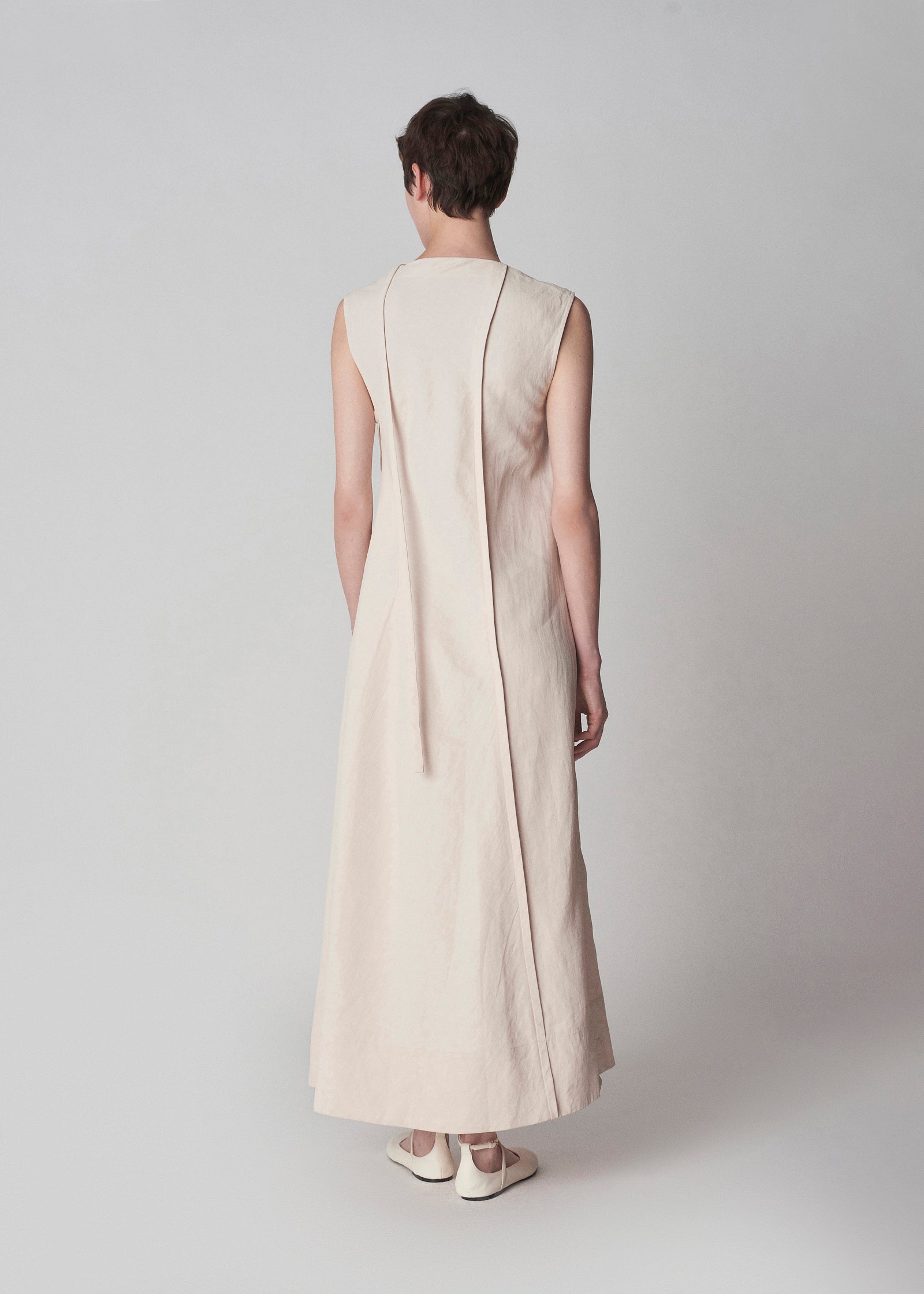 Sleeveless Long Slip Dress in Whisper Pink - CO Collections
