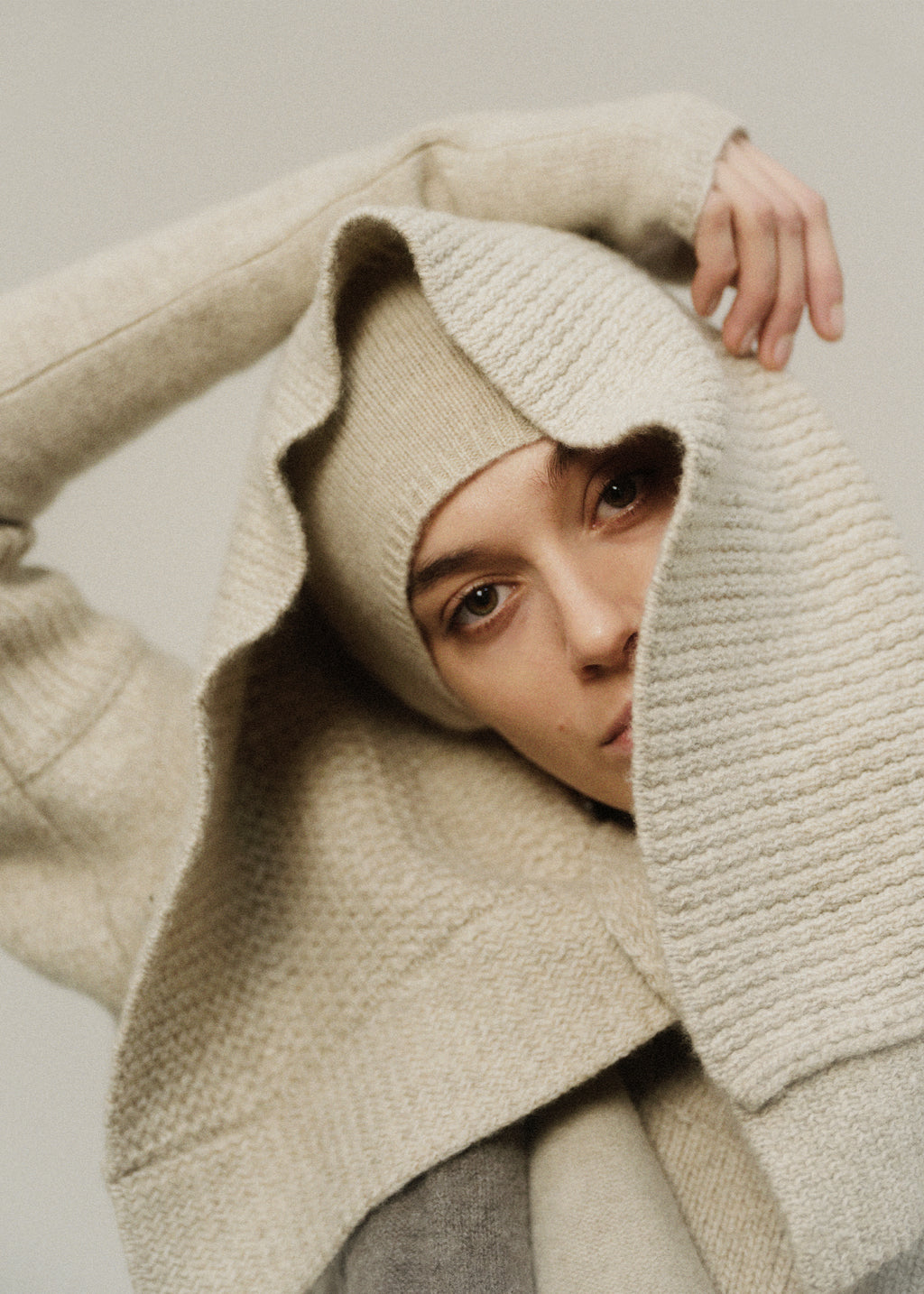 Beanie in Cashmere - Ivory Melange - CO