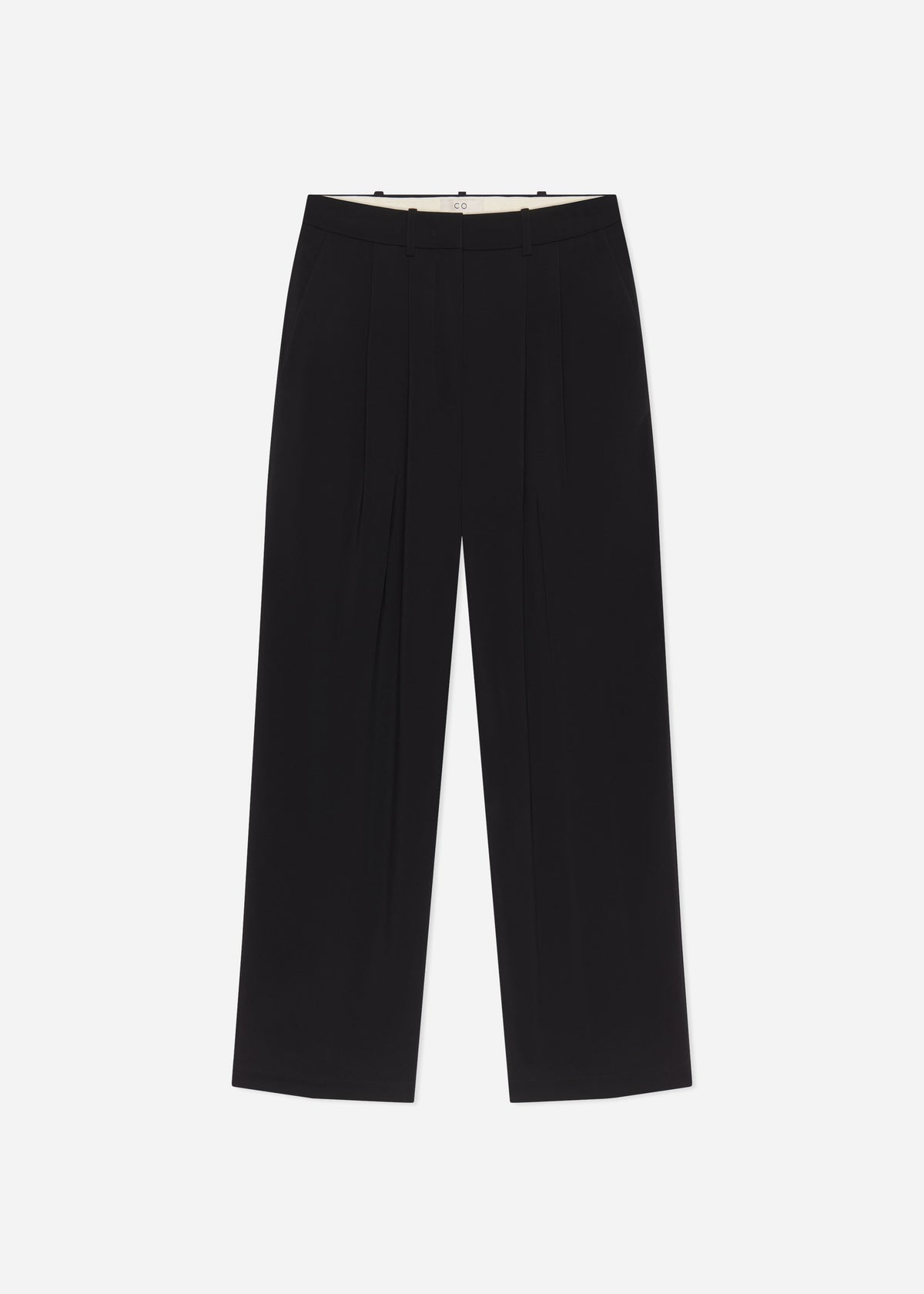 Pleated Trouser in Crepe - Black, image 4 of 4