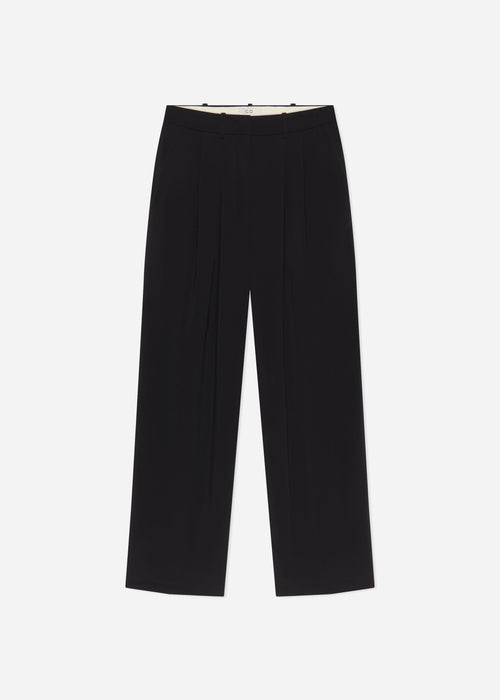 Pleated Trouser in Crepe - Black, image 4 of 4