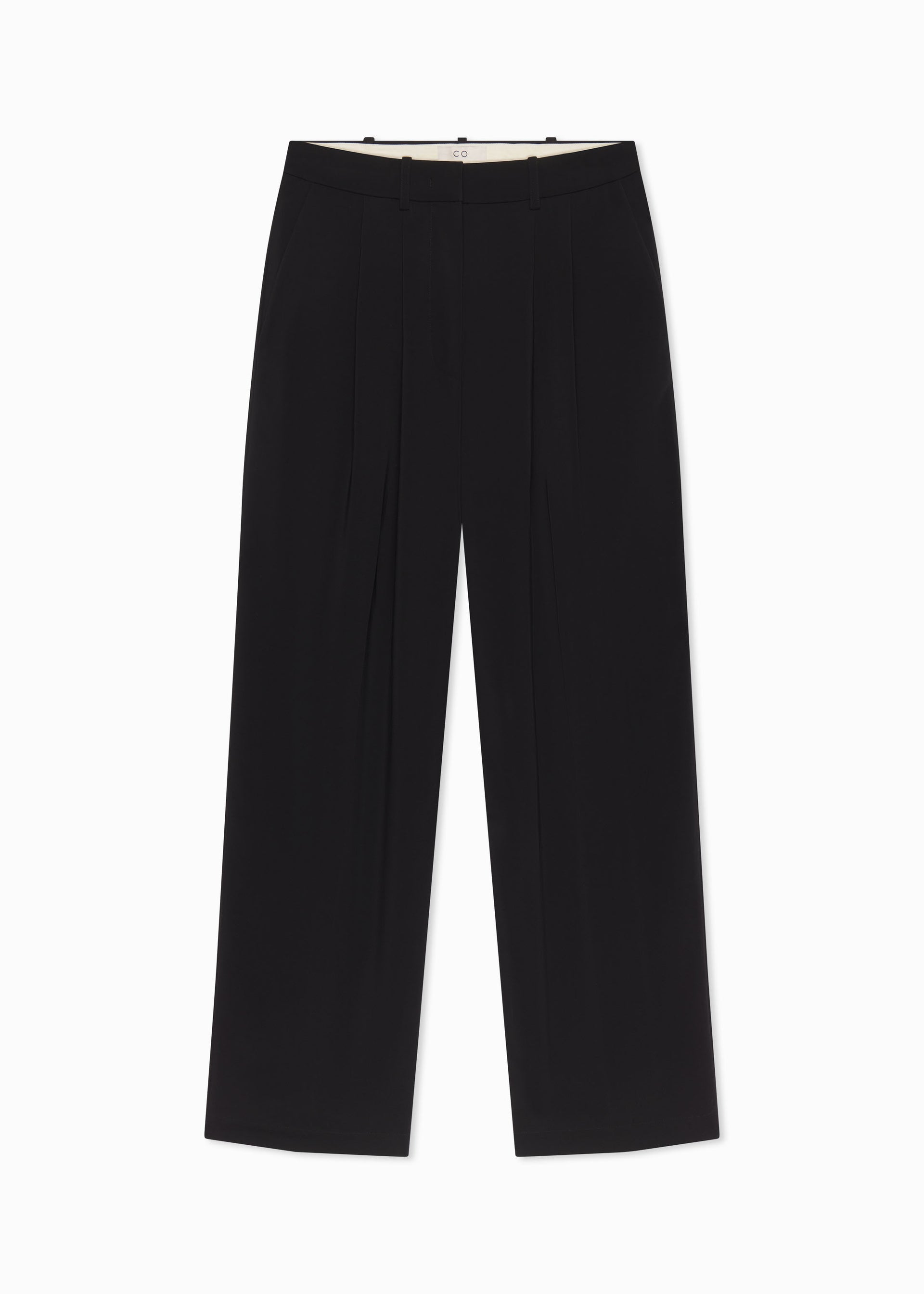 Inserch Crepe Flat Front Pants P9356-00001 Black