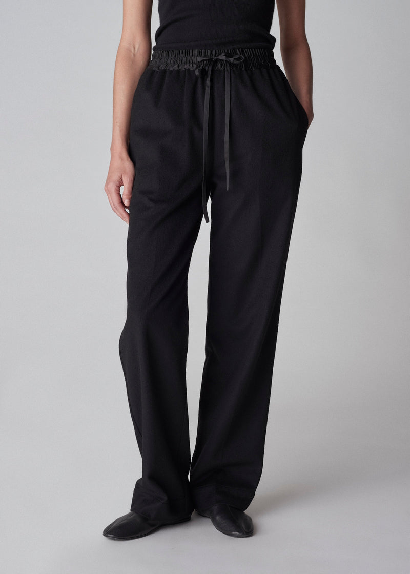 Jogger Pant in Flannel - Black - CO