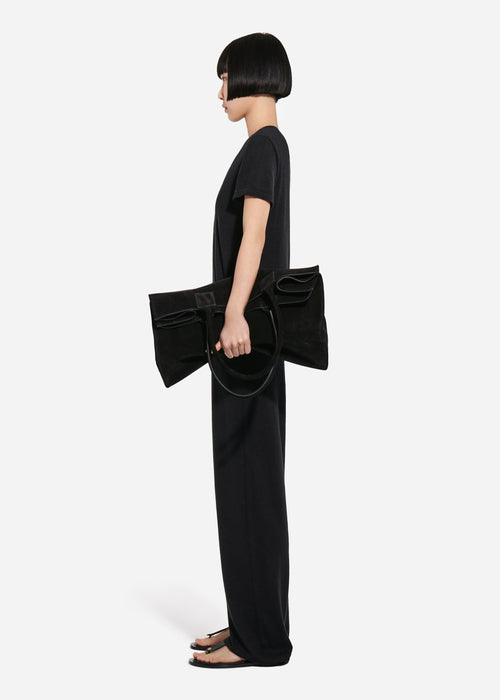 Pull Up Pant in Fine Cashmere - Black, image 4 of 6