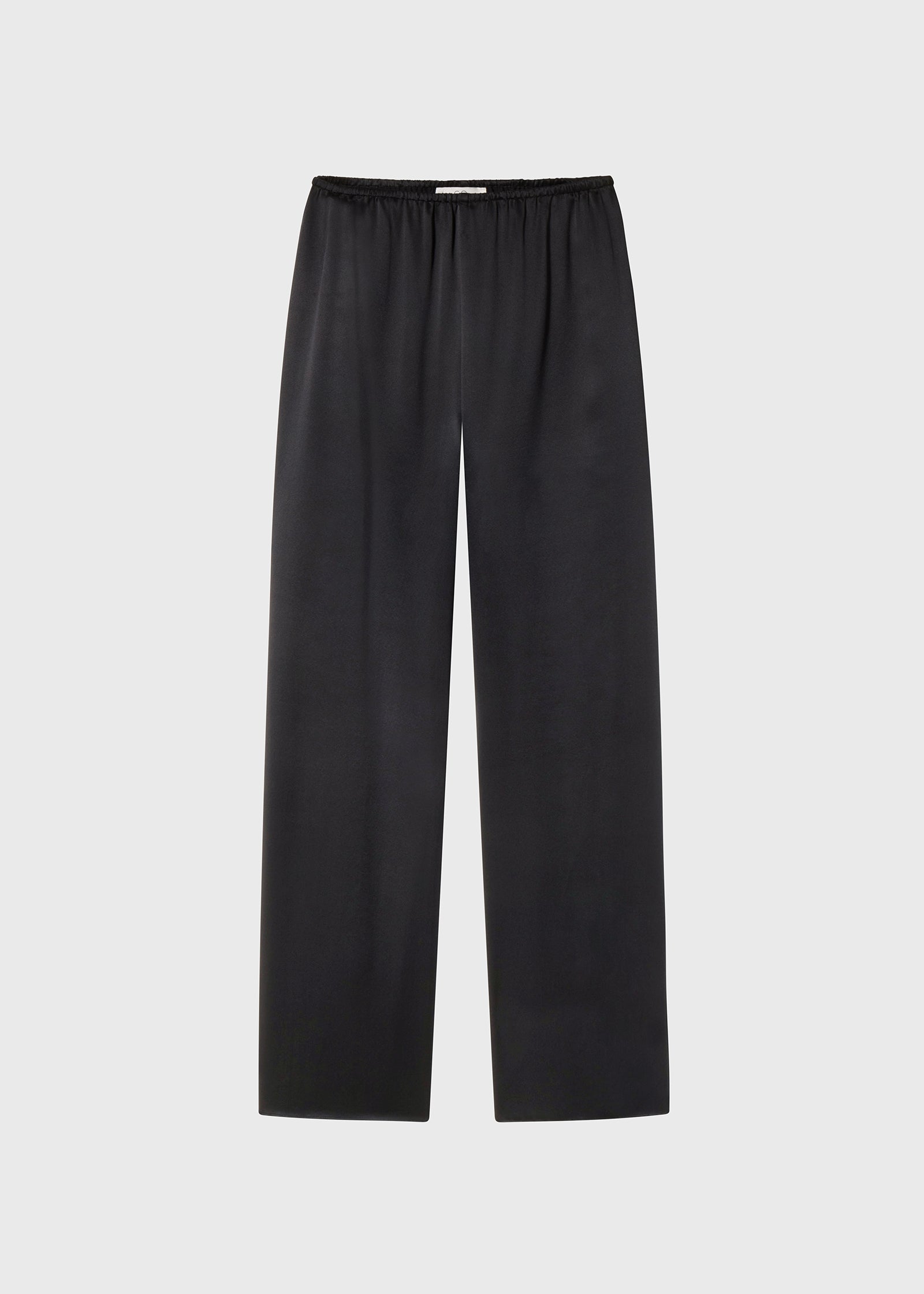 Elastic Waist Pant in Silk - Black - CO Collections