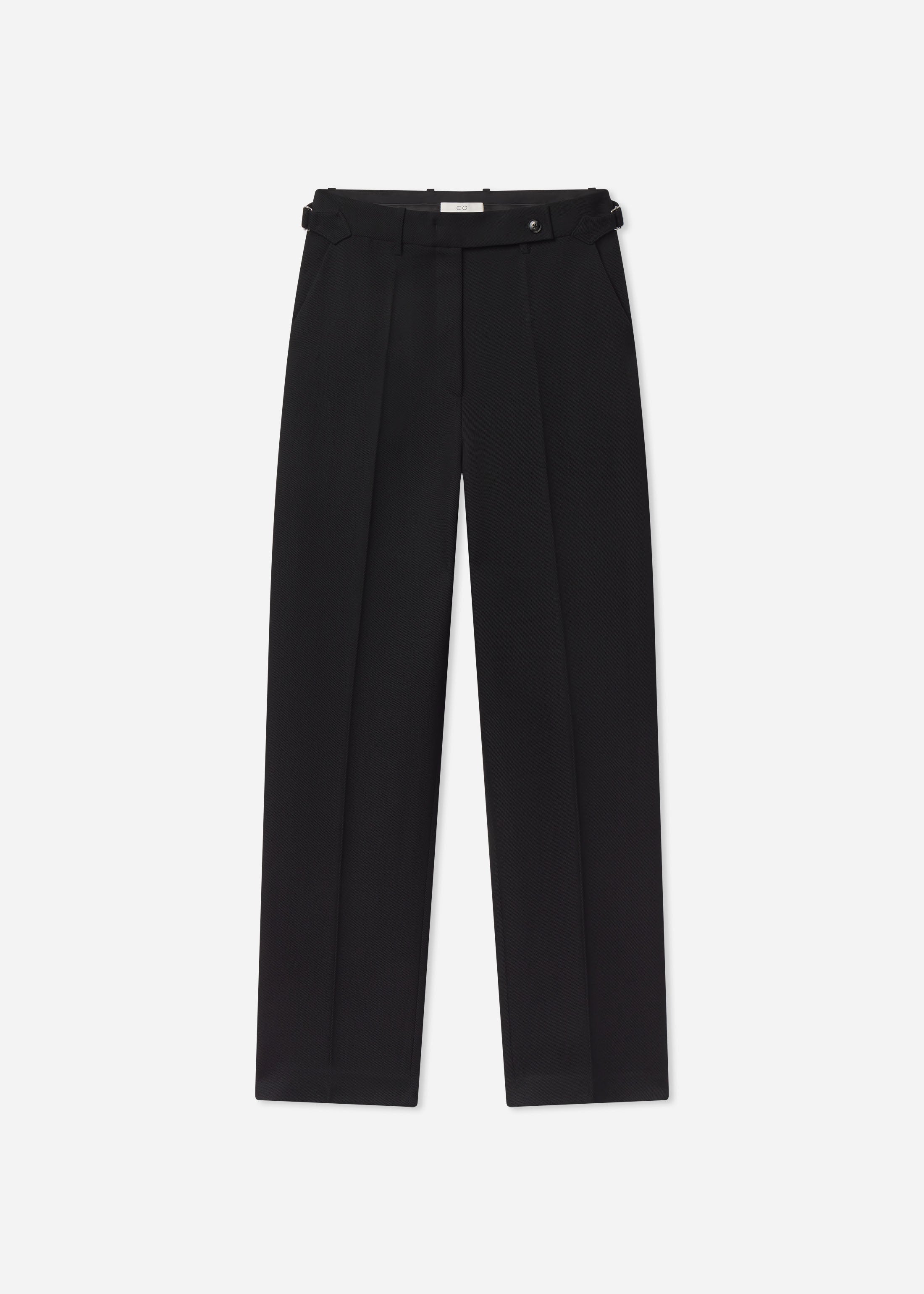 Low Rise Trousers in Wool - Black