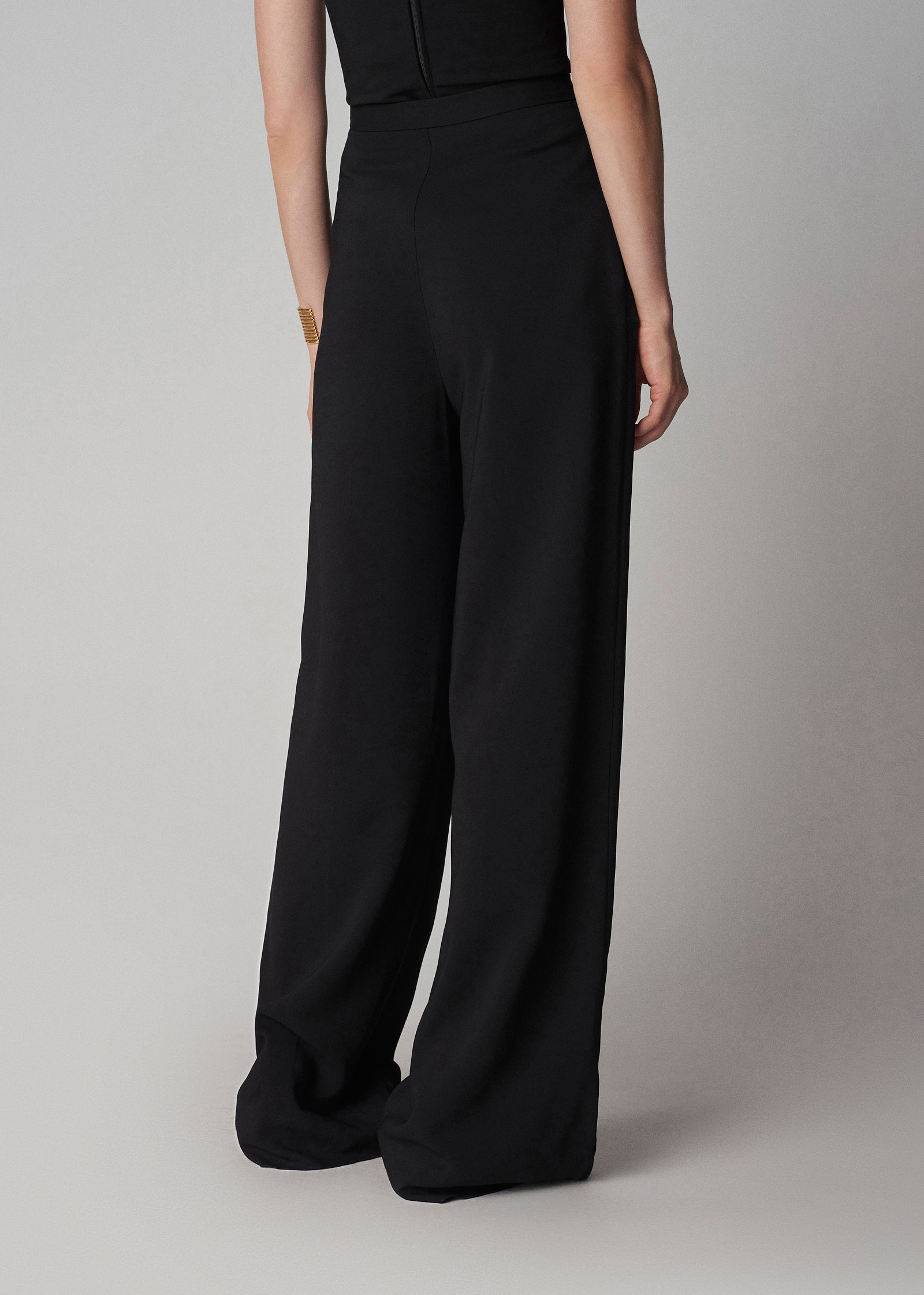 Palazzo Pant in Stretch Viscose - Black - CO Collections