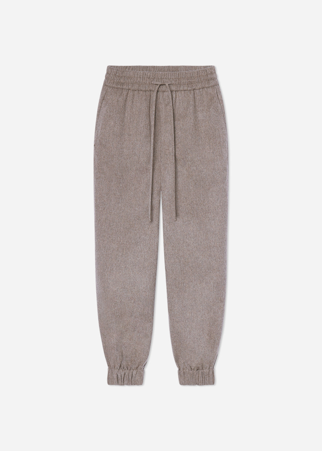 Flannel Jogger in Wool Cashmere - Oatmeal - CO