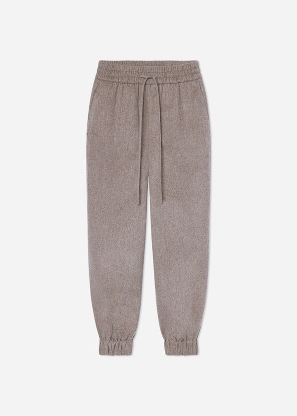Flannel Jogger in Wool Cashmere - Oatmeal - CO