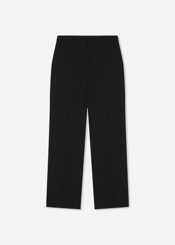 Cropped Flared Pant in Wool - Black - CO