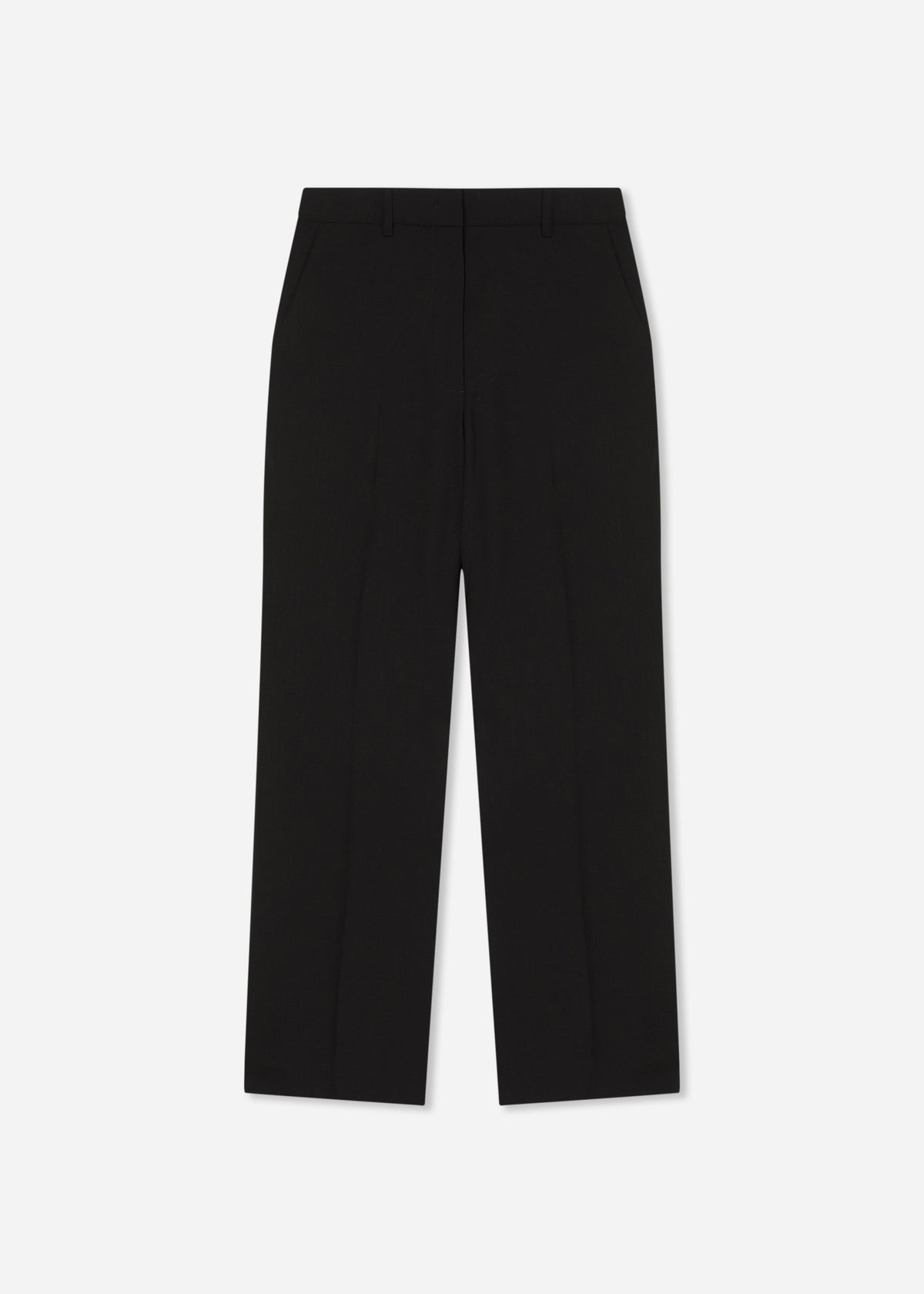 Cropped Cigarette Trouser in Virgin Wool - Black, image 5 of 5