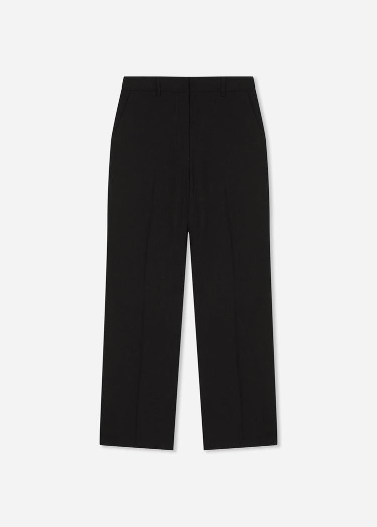 Cropped Cigarette Trouser in Virgin Wool - Black, image 4 of 4