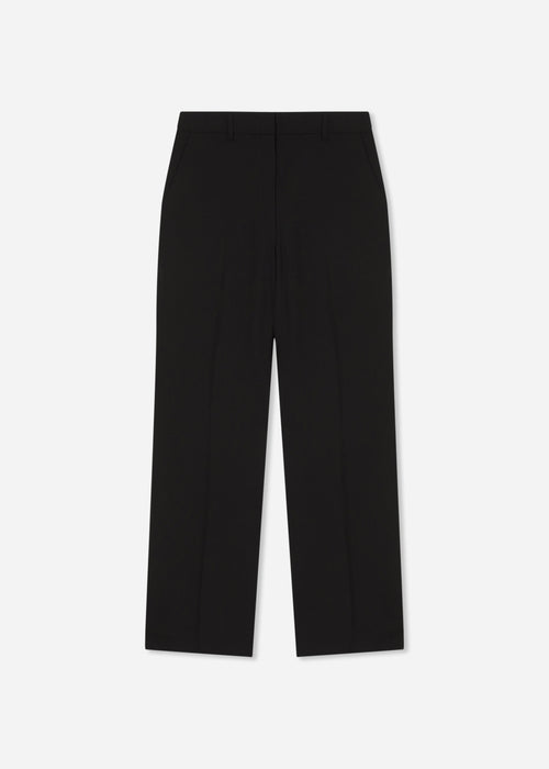 Cropped Cigarette Trouser in Virgin Wool - Black, image 5 of 5