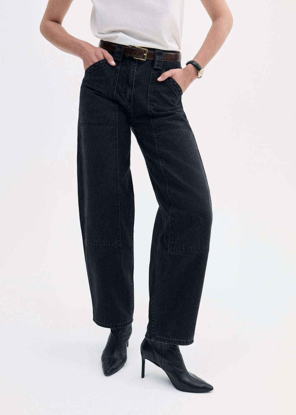 Denim Patch Pocket Pant - Black - CO