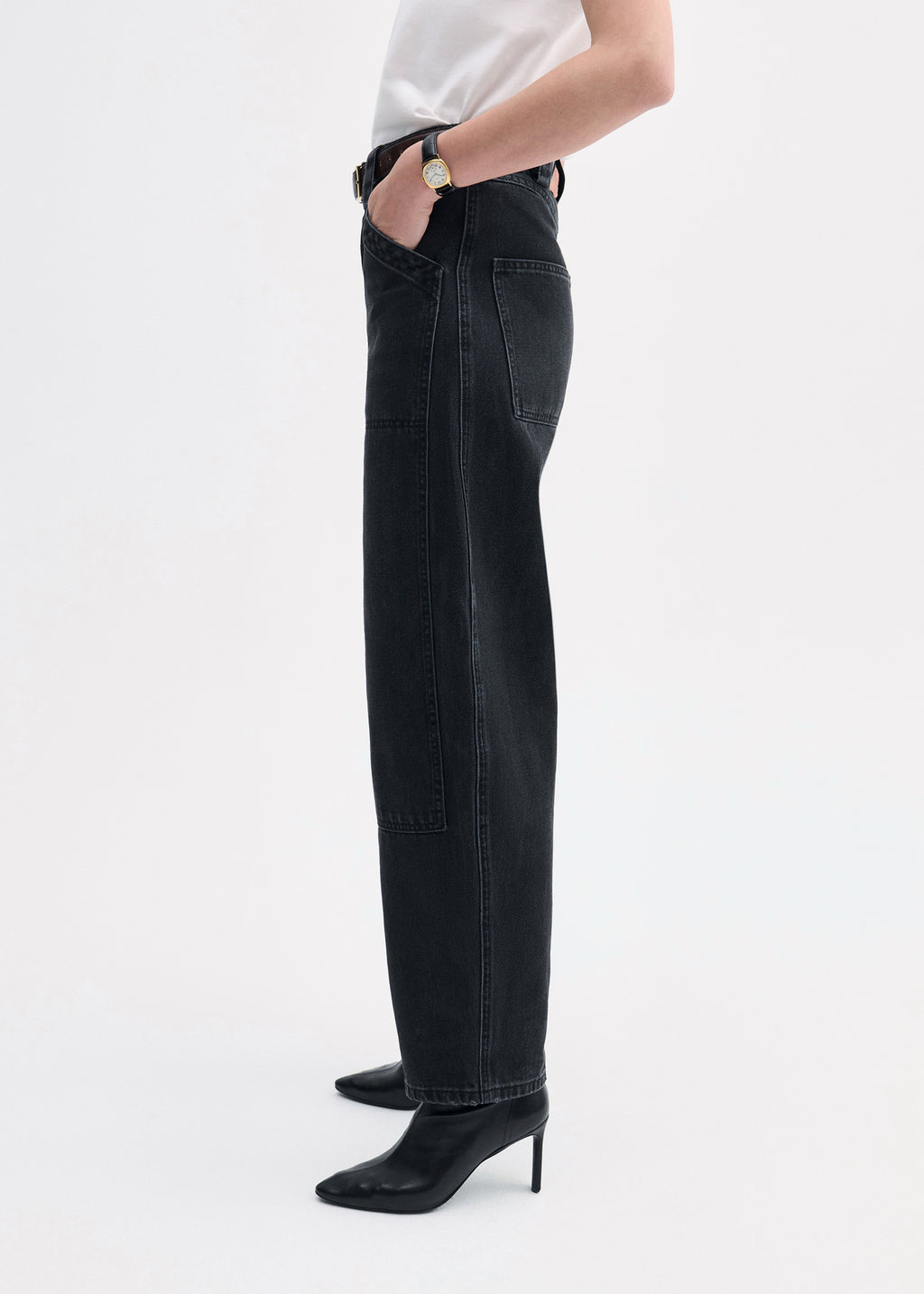 Denim Patch Pocket Pant - Black - CO
