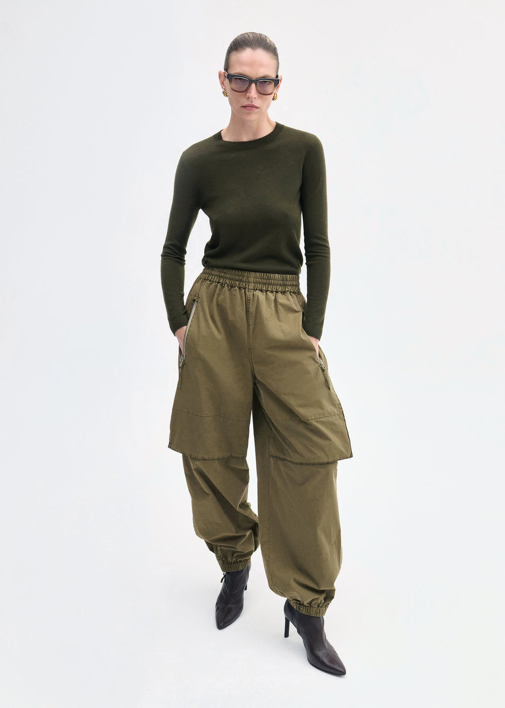 Utility Pant in Cotton Twill  - Olive - CO