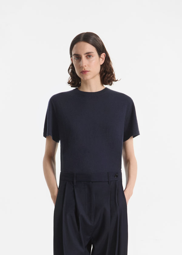T-Shirt in Fine Cashmere - Nocturne - CO