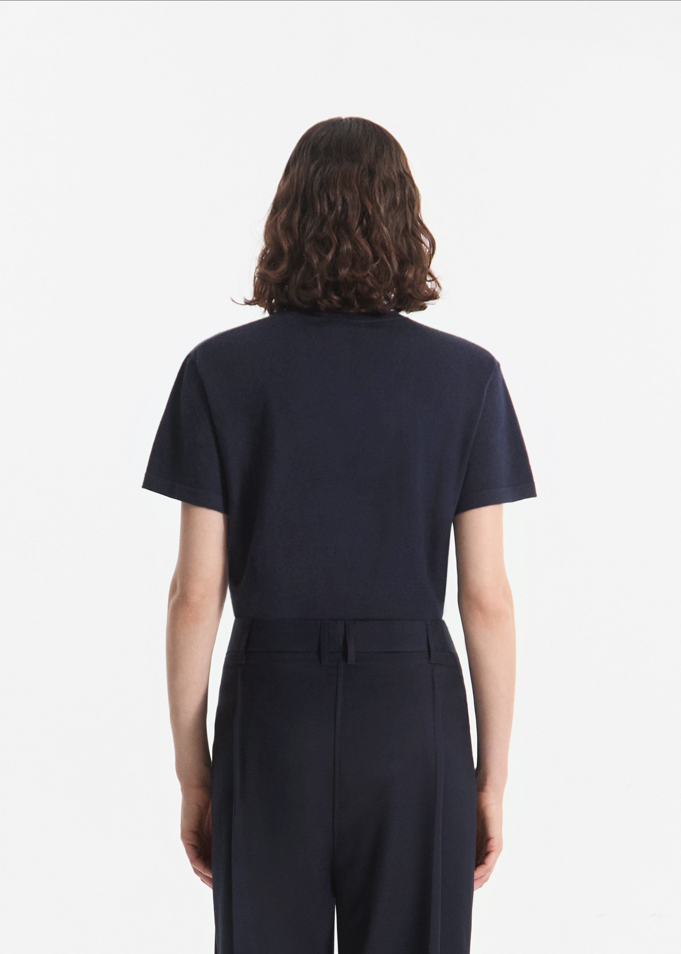 T-Shirt in Fine Cashmere - Nocturne