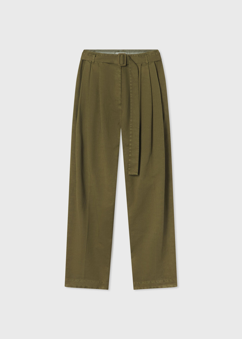 Pleated Pant in Cotton - Avocado - CO